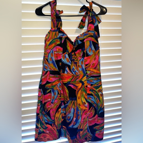 Farm Rio Colorful Abstract Print Dress - Picture 3 of 4